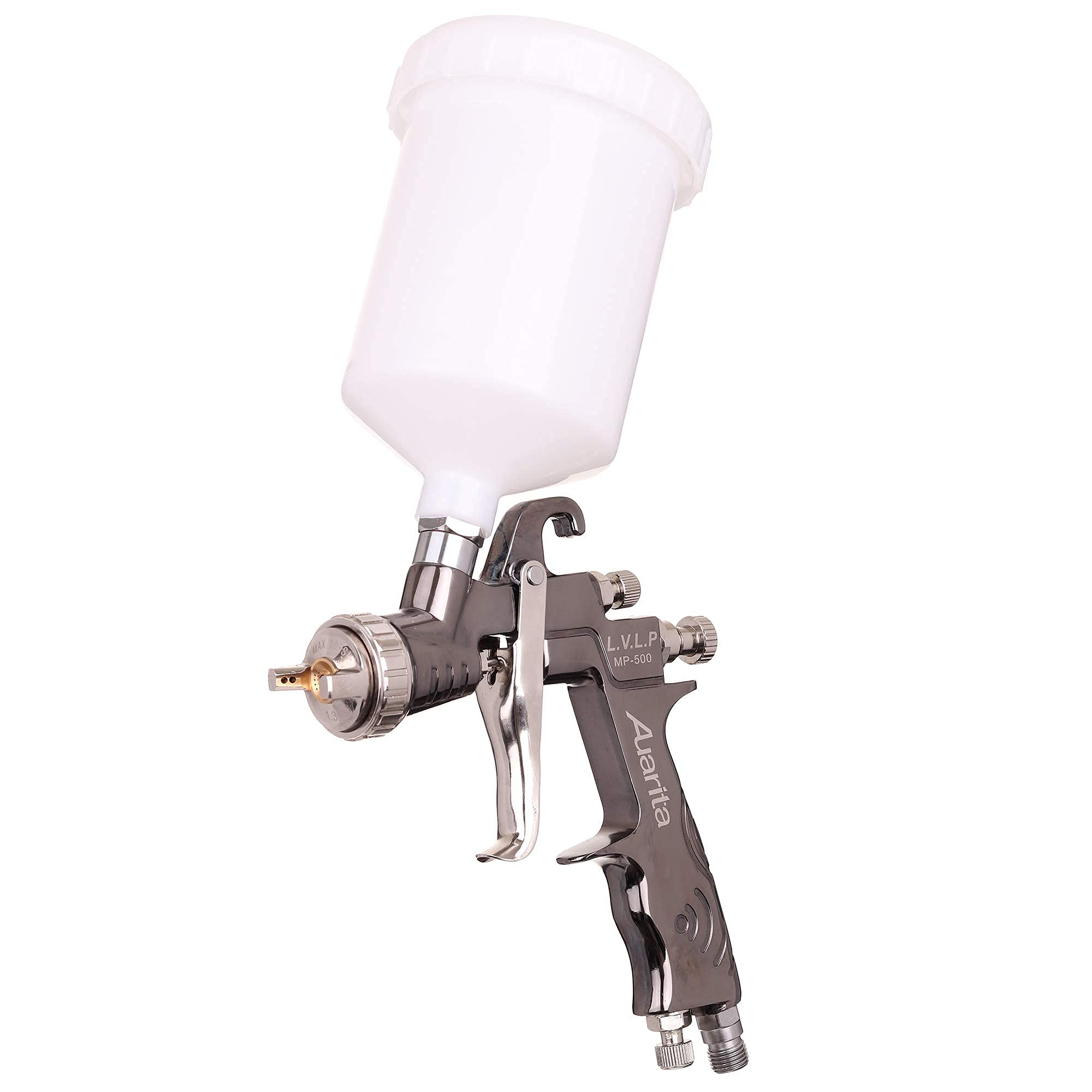 LVLP Pistolet pulvérisateur à technologie Auarita LVLP MP-500 Buse de 1,7 mm Durable Capacité de 600 ml pour la peinture Trois modes de réglage Couche de peinture très fine Extrêmement précise