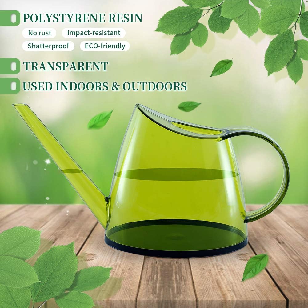 Watering Can, Indoor Outdoor Garden Plant Watering Cans, Plastic Long Spout Water Can for Houseplants, Foliage Plants Succulent Bonsai Herbs, Watering Pot Small Modern Style, 1/3 Gallon 40oz 1.4 L