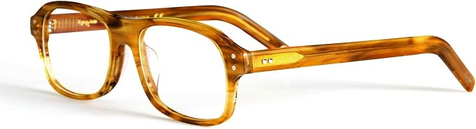 EyeGlow Kingsman - Occhiali da uomo con montatura in acetato, lenti  trasparenti biondo Medium : Amazon.it: Abbigliamento