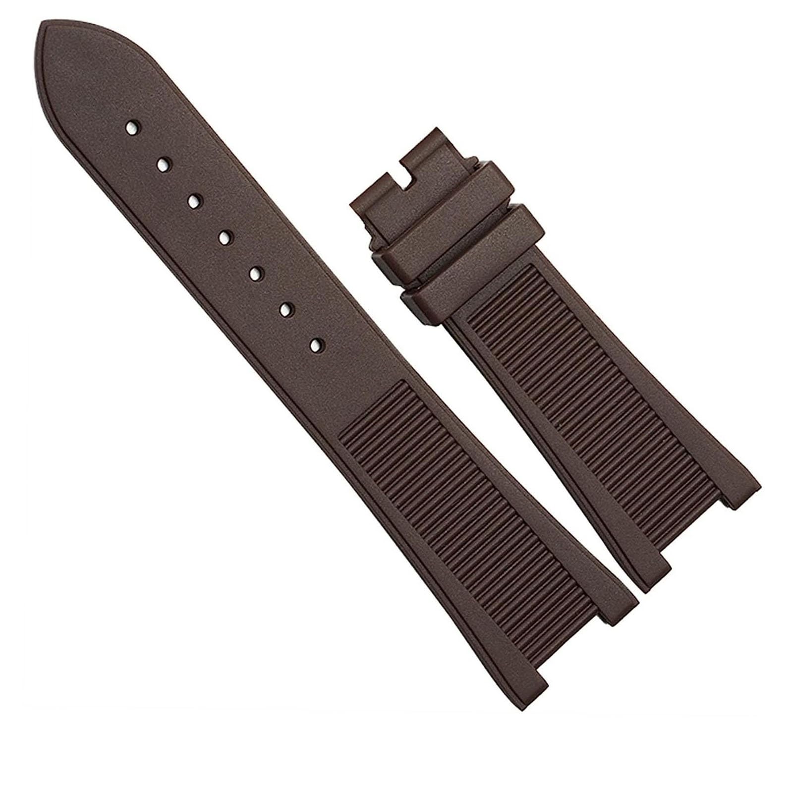 Correa de Silicona para Reloj 5711 5712g, Interfaz Especial, 25 mm x 13,0 mm (marrón, sin Hebilla, 25 mm x 13,0 mm)