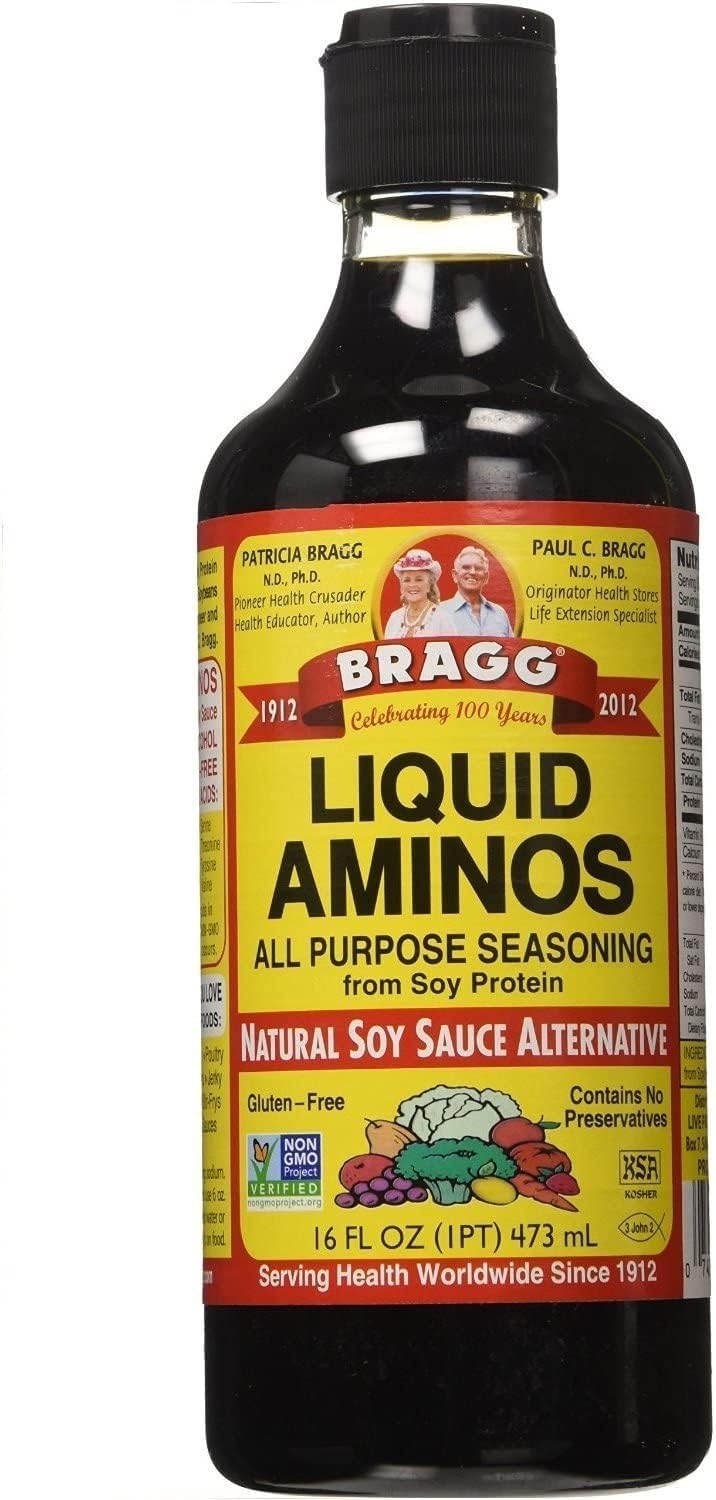Azeko Brag Natural Liquid Aminos, All Purpose Seasoning,16 oz