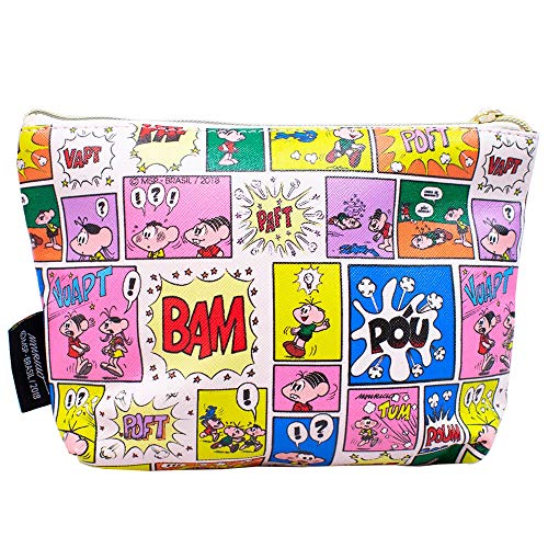 Necessaire Gibi Quadrinhos Colorido 15x5x22cm - Turma da Mônica