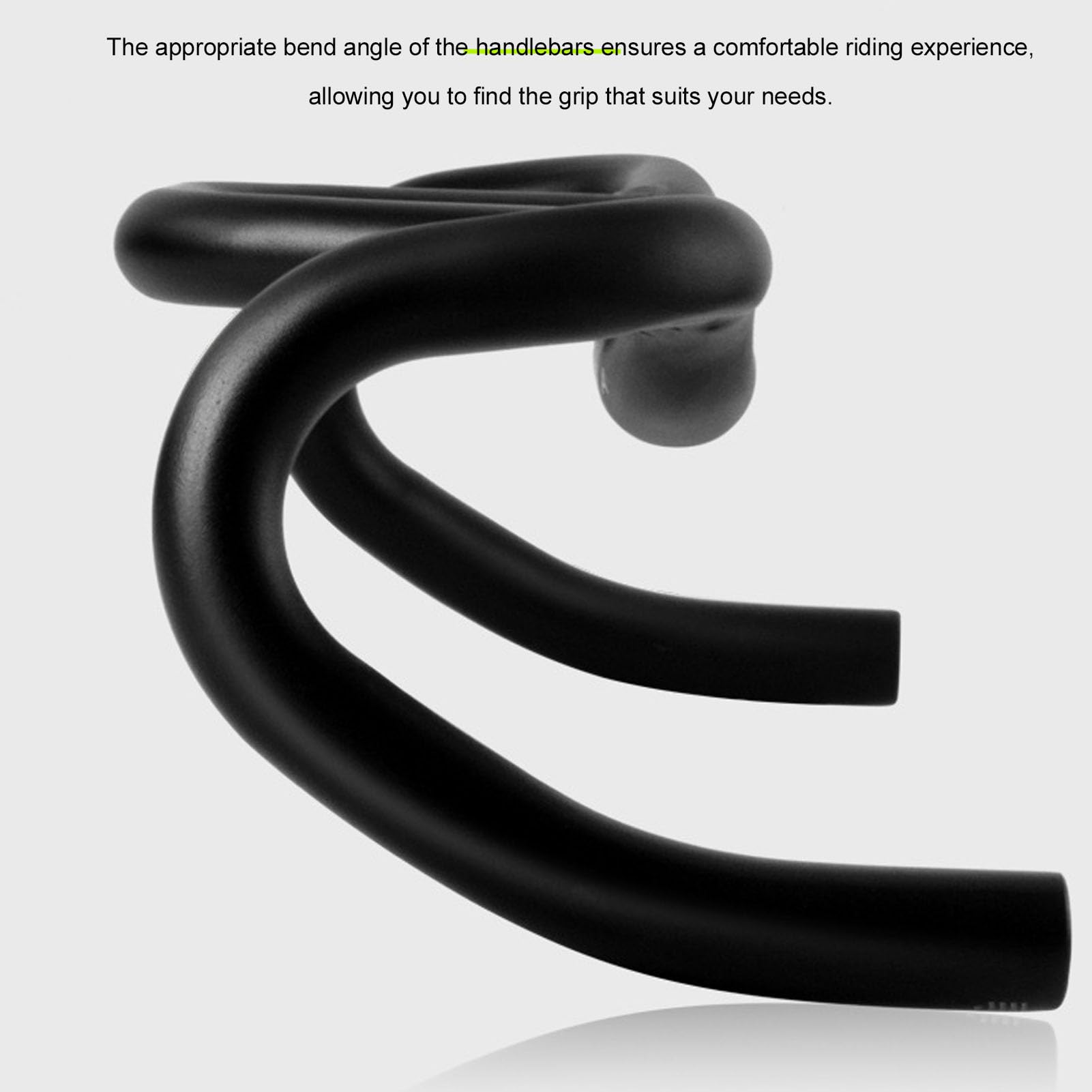 Bewinner Manubrio per Bici da Turismo Gravel, Comoda Lega di Alluminio con Design Antiscivolo, Facile Installazione per il Ciclismo a Lunga Distanza (31,8 * 440 mm)