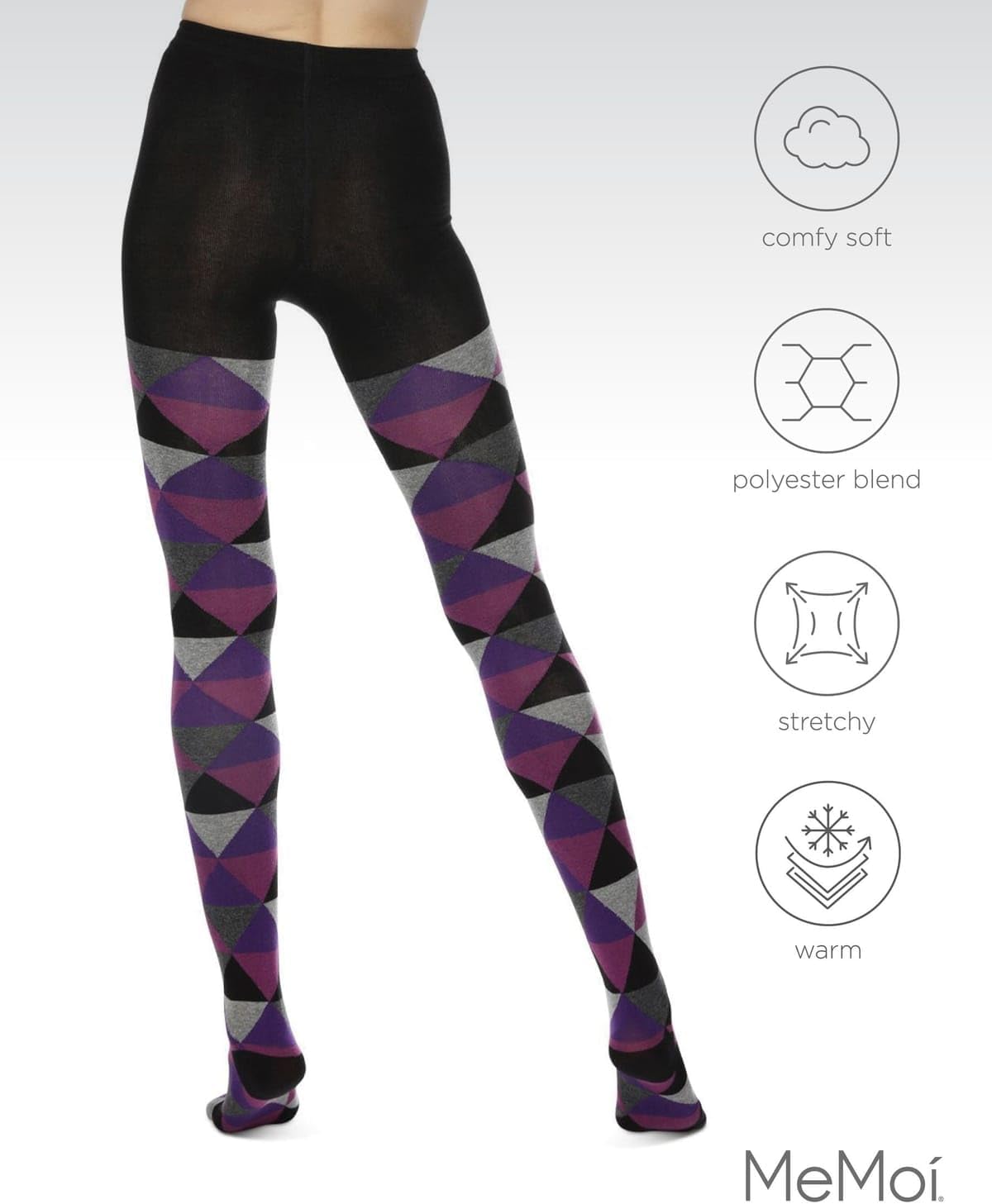 MeMoi Triangular Cotton Blend Sweater Tights - Image 5