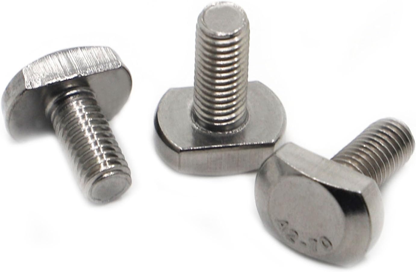 GB37 A2-70 304 Stainless Steel T-Slot Chute Rail Track T Shape Type Rectangle Hammer Head Bolt Screw M5 M6 M8 M10 M12 (Thread Diameter: M5 5pcs, Length: 12mm)