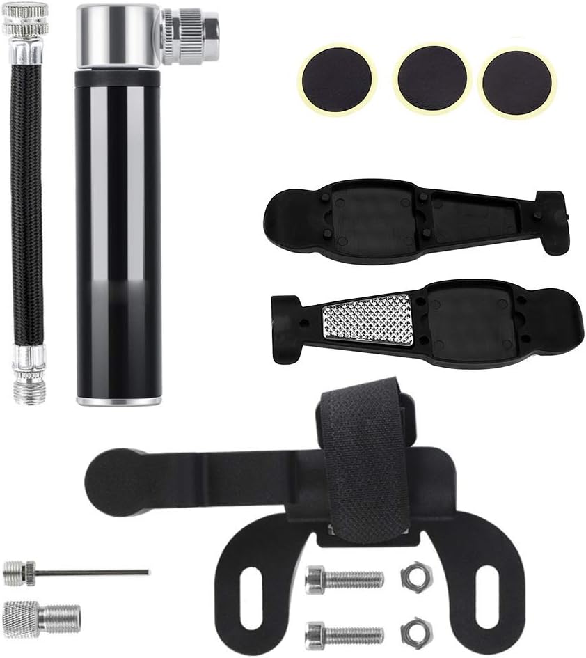 Himiway Bike Pump Set,High Pressure Front Fork Inflator,Bicycle Pump with Air Ball Pump Inflator Fits Schrader and Presta Valv