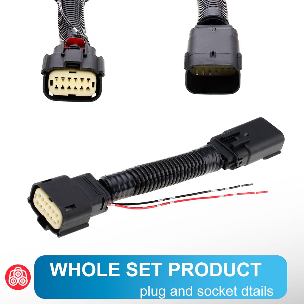 NJSBYL Parking Light Adapter Headlight Plug n Play Harness for 2022+ Chevy Silverado GMC Sierra 2023+ GMC Canyon Parking Light Harness Power for Grille Lights Backlights Switch Panel Wiring
