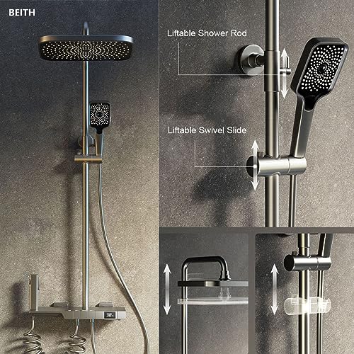 Ensemble de douche moderne avec mitigeur numérique haute précision - 8