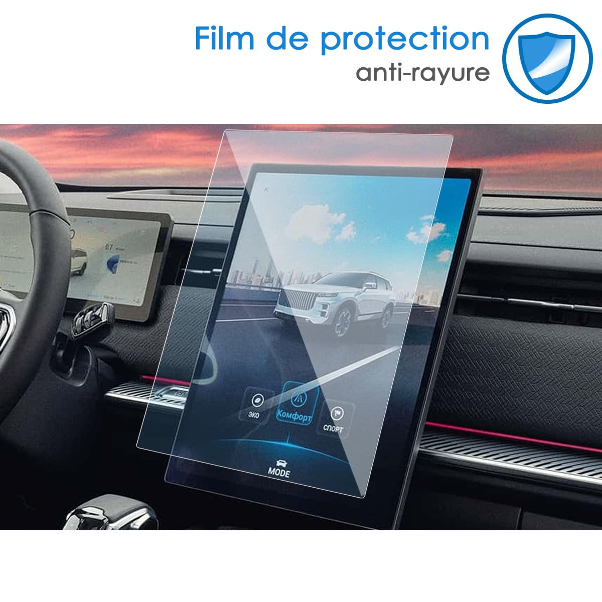KARYLAX - Protection d'écran en Verre Flexible anti-traces, Film Protecteur Compatible pour Chery Jaecoo J7 2023-2025 14,8 pouces