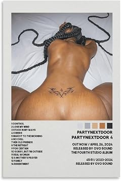 PartyNextDoor - PND Posters & Prints on Canvas Wall Art Poster for Room Decor Unframe12x18inch30x45cm