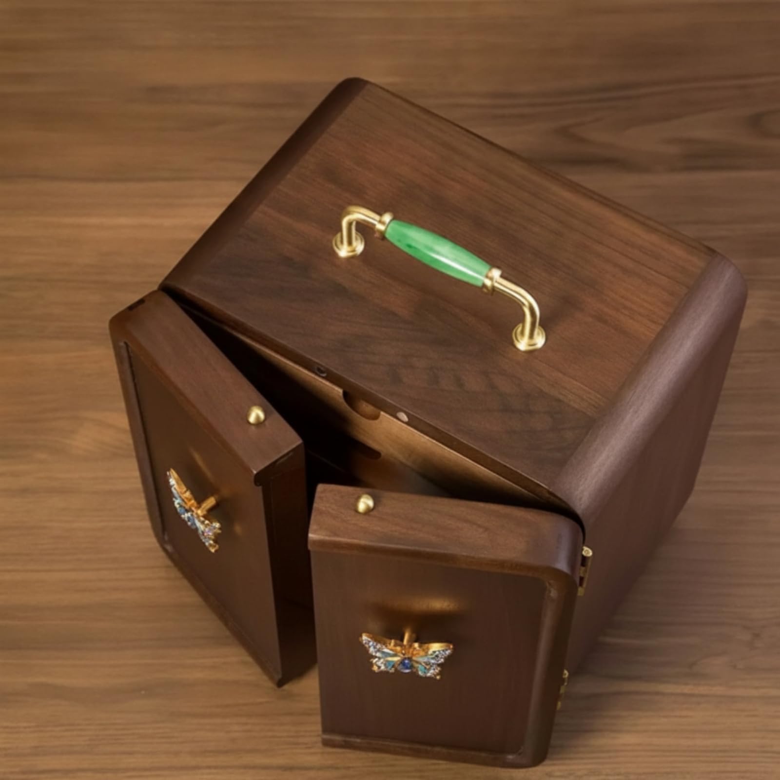 predolo Boîte à Bijoux avec Tiroirs En Bois Coffret à Bijoux Polyvalent Organisateur pour Femmes, Coiffeuse, Chambre