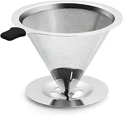 Coador de Café 103 Inox Reutilizável Premium – Filtro Sustentável Sem Papel, Durável, Fácil de Limpar e Econômico, Preserva o Sabor Natural do Café Premum | Buy By Ju