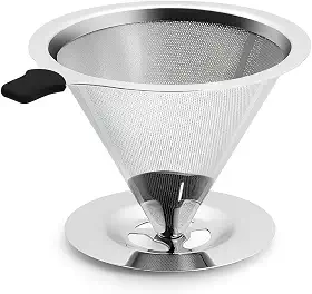 Coador de Café 103 Inox Reutilizável Premium – Filtro Sustentável Sem Papel, Durável, Fácil de Limpar e Econômico, Preserva o Sabor Natural do Café Premum | Buy By Ju