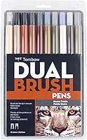 Vista 21 de Tombow 56188 Marcadores artísticos de doble pincel, Galaxy, paquete de 10. Marcadores mezclables, con pincel y punta fina