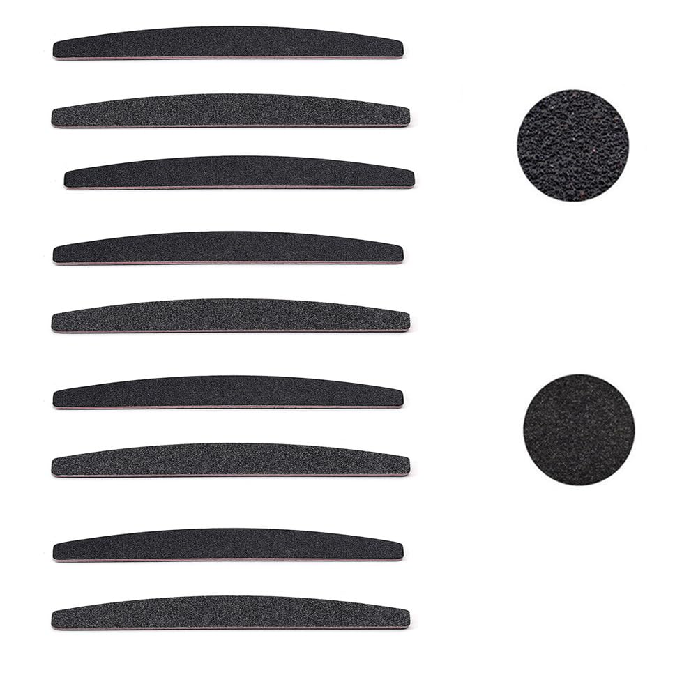 Nail File 10 PCS Professional Double Sided 100 180 Grit Nail Files Emery Board Black Manicure Pedicure Tool