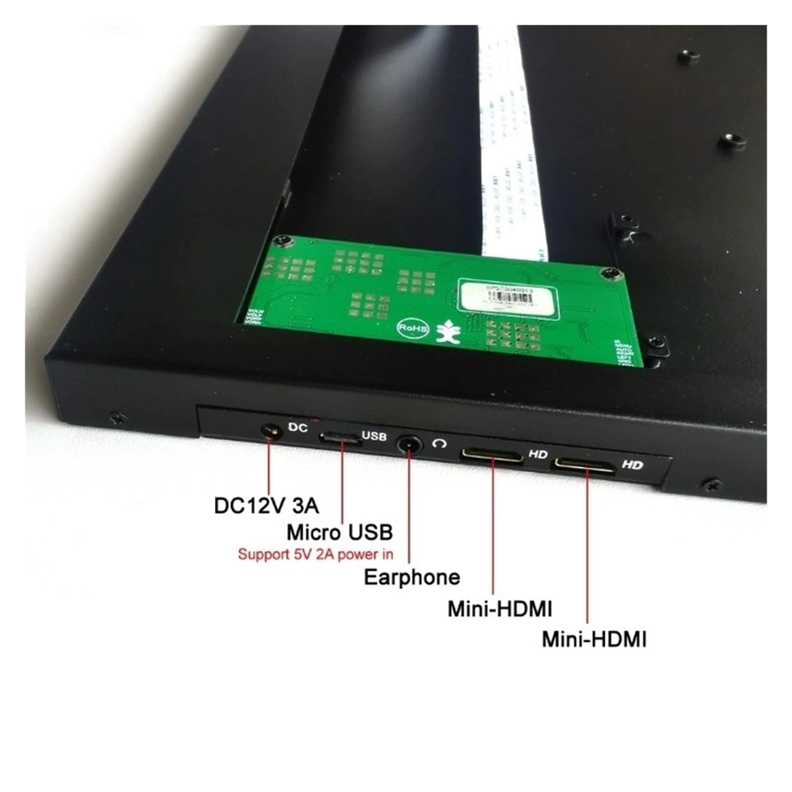 for M116NWR1 M116NWR6 N116BGE Kit De Bricolage 11.6 "Mini-HDMI Écran Portable 1366 * 768 Carte Contrôleur Micro USB + Boîtier en Métal EDP 30 Broches, Carte Mère(M116NWR1 R5 and Case)