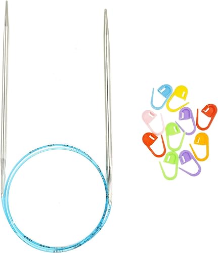 addi Rocket Lace Turbo - Aguja de tejer circular de 24 pulgadas (23.6 in) US 1 (0.098 in), acabado liso y liso, puntas afiladas cónicas largas,