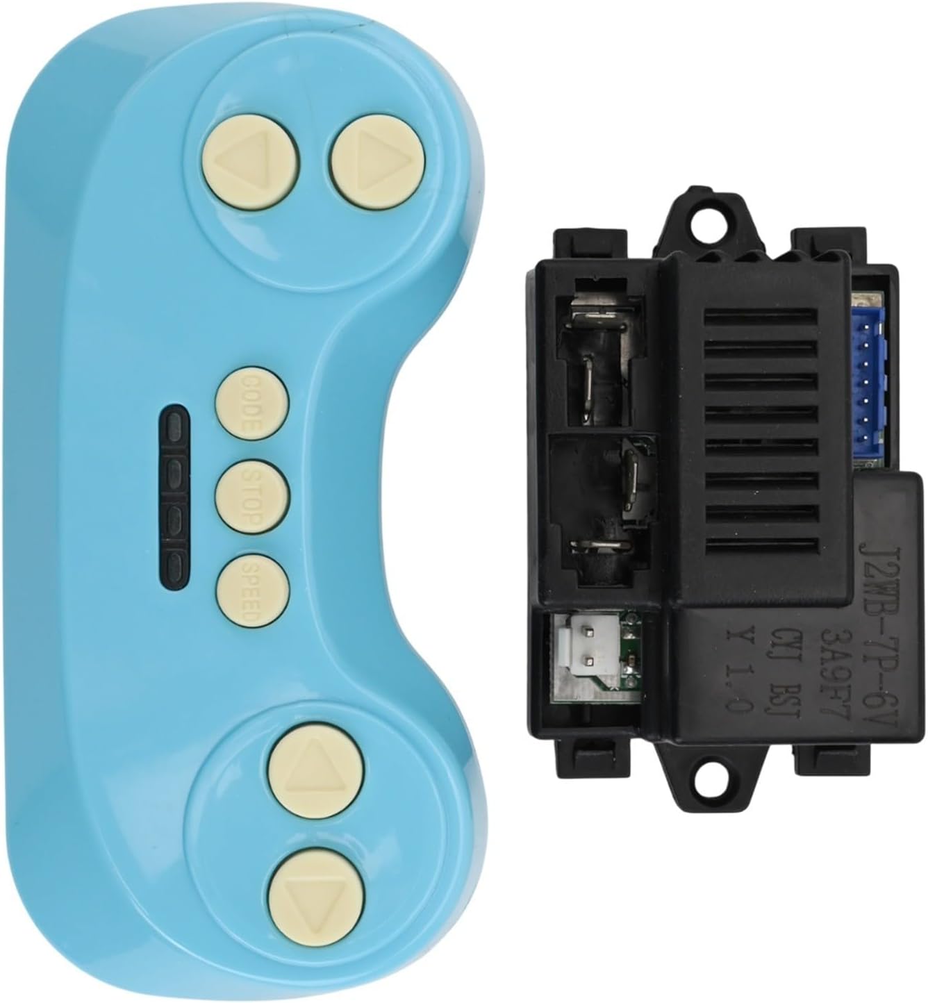 J2WB-7P 12V Receiver Ride Car, Compatible with J2W-7P-6V Vehicle Controller Remote Control System Replacement (J2W-7P-6V full set)