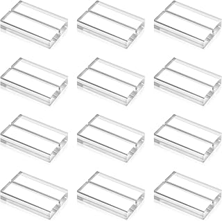 Acrylic Sign Stand Clear Place Card Holder for Table-12 Pack Acrylic Sign Holder Stands Wedding Table Number Holders Clear Card Display Stand for Weddings Events Photos Office Meeting