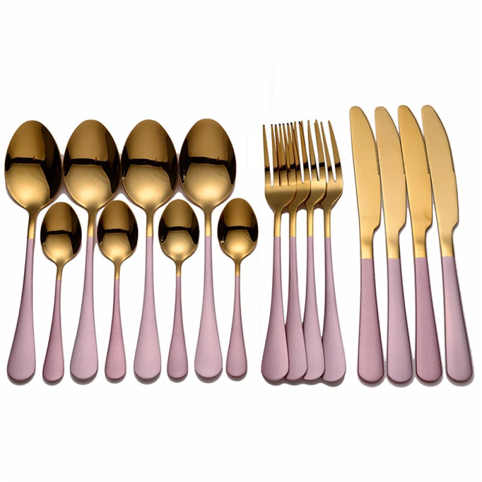 Bestecksets Schwarzes Geschirr Besteck Edelstahl Besteckset Gabel Löffel Messer Besteckset 16-teilig Geschirrset Western Edelstahl Dekoration