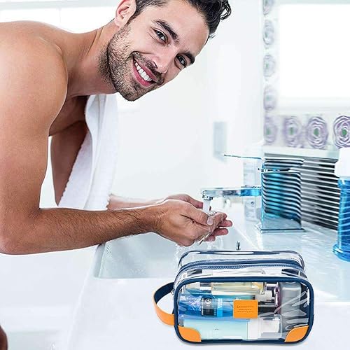 Miniatura 6 de Lermende - Neceser de aseo transparente para hombre, bolsa de aseo de viaje, unisex