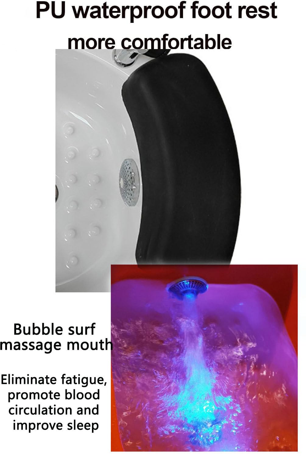 Massage-Fußbad, Fußbadewanne, Buntes Licht-Fußbad, Fußeimerwanne Für Die Spa-Behandlung Zu Hause, Fußbad-Massagegerät, Fußmassagebecken
