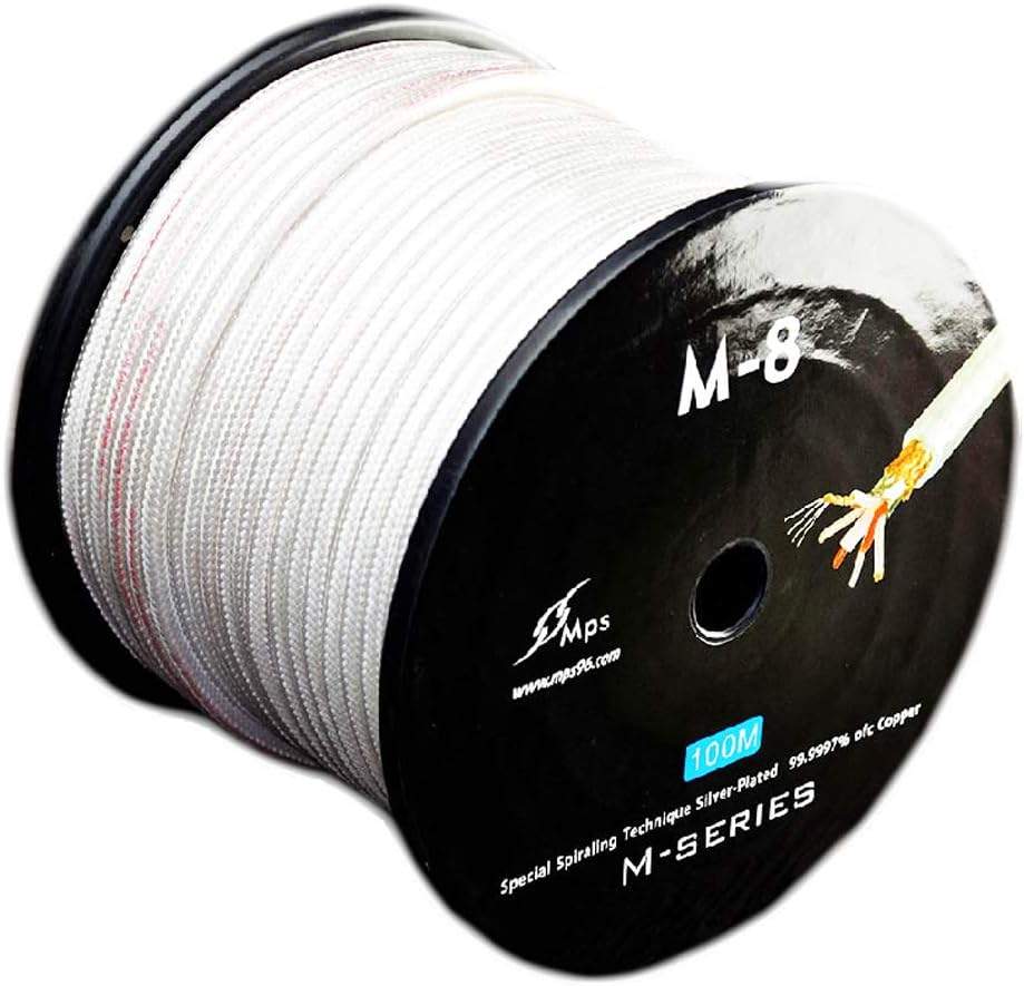 HiFi MPS M-8 99.9997% OFC+Silver Plated Coated line Audio Wire DVD CD Amplifier DAC RCA XLR Balanced Interface Audio Cable (5m)