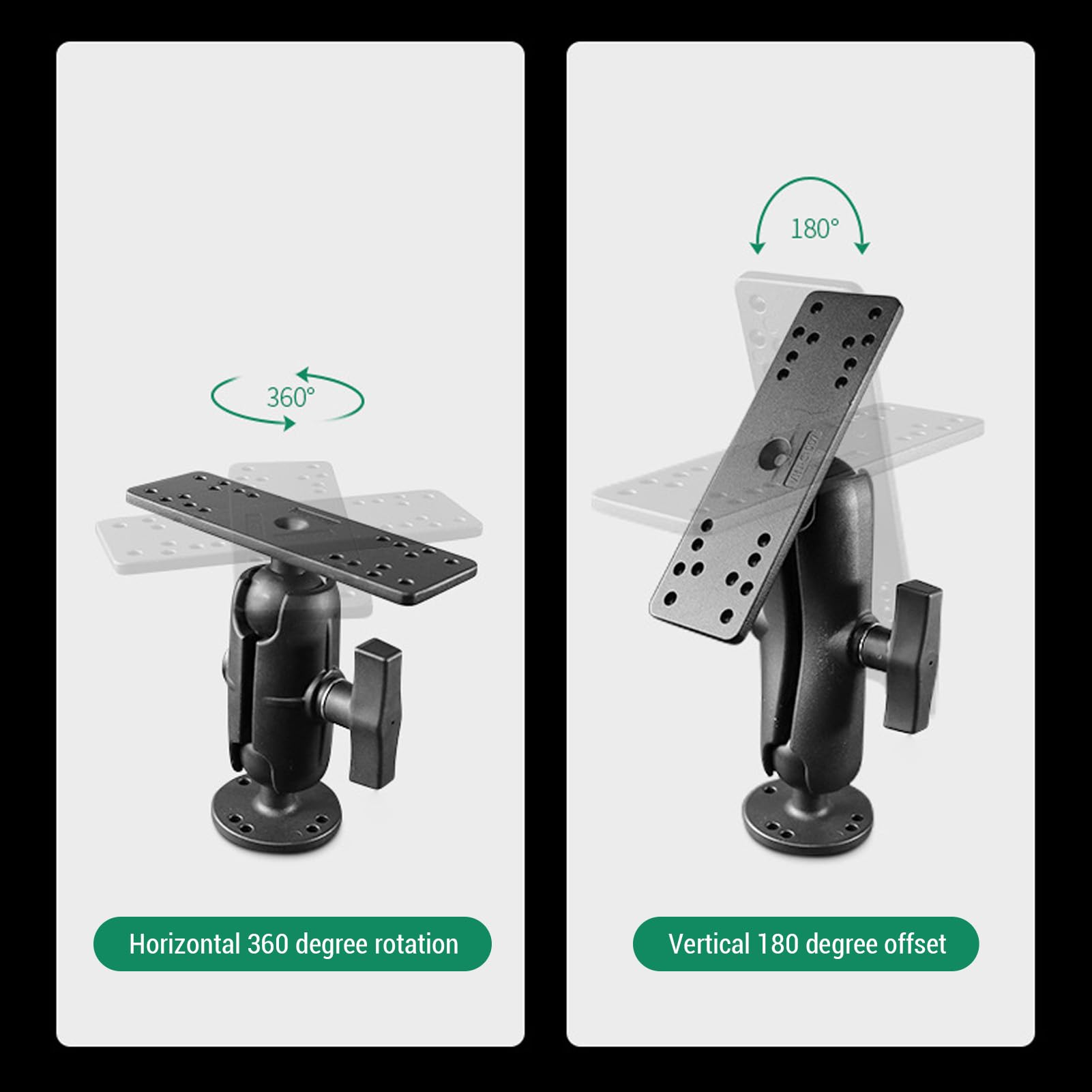 Fischfinder-Halterung, Hochfeste Bootselektronik-Halterung, T-Schrauben-Kompatibilität (8,7 cm / 3,4 Zoll Aluminiumlegierungsstab)