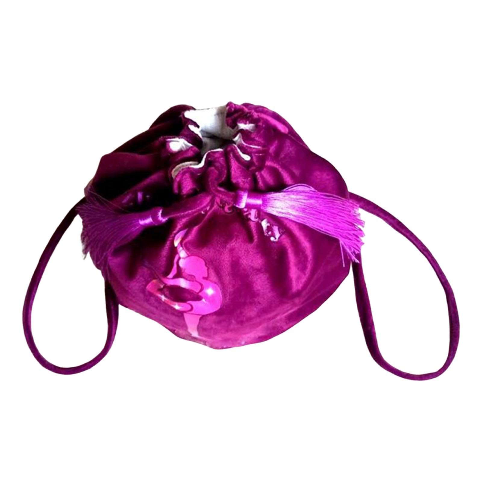 Generic Zaino con Cordoncino Borsa Porta Pallone Danza Sacca Porta Oggetti Sportivi in Velluto Spallacci Comodi E Chiusura Protettiva Adatto per At, Claret L
