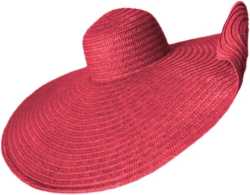Oversized Sun Straw Hat for Women, UPF 50+ Floppy Wide Brim Summer Hat, Foldable Packable Roll up Beach Cap - Image 7
