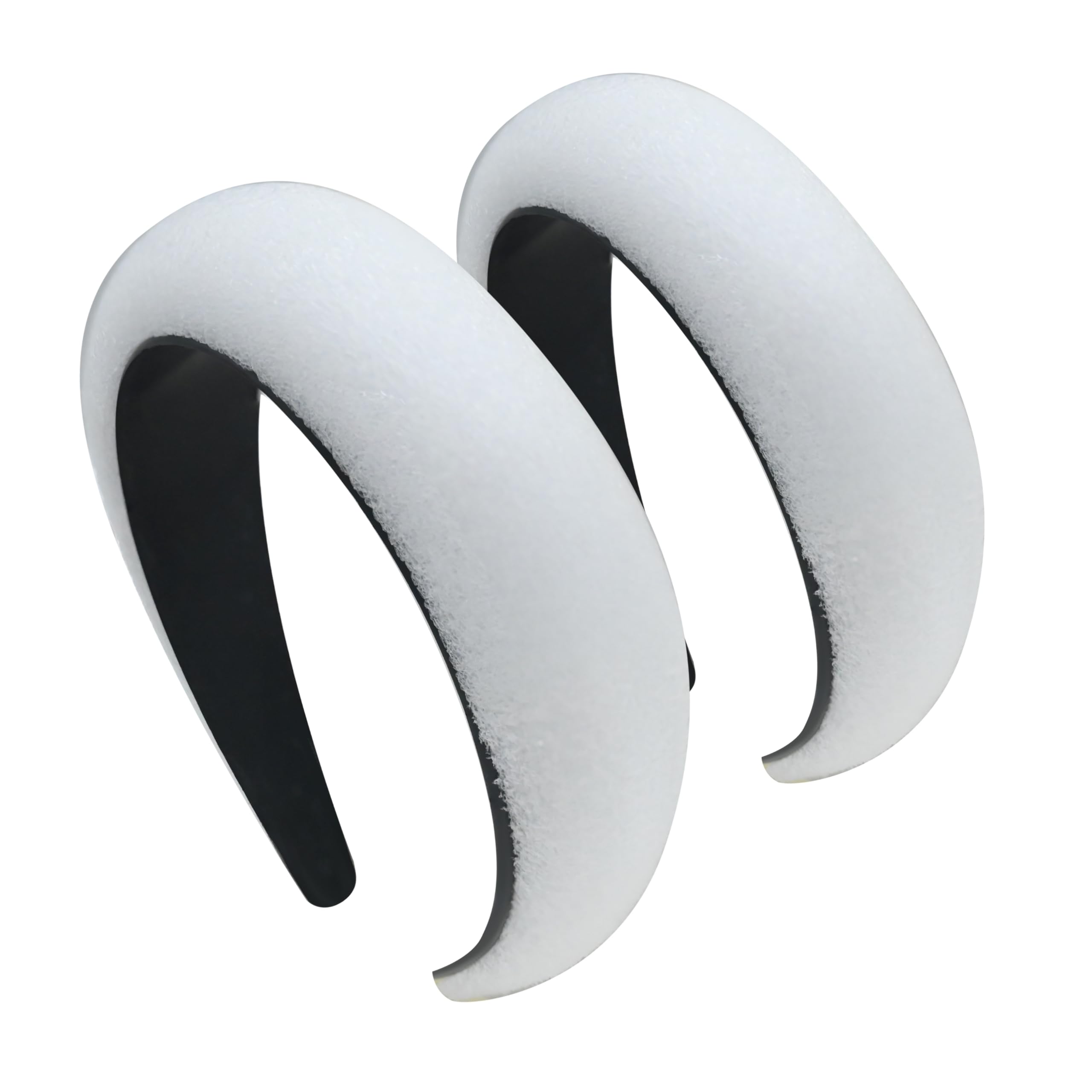 Padded Hair Bands for Women Solid Plastic Thick Hair Hoop Girls Sponge Non-slip Hairbands Hair Accessories | 4pcs-image-28