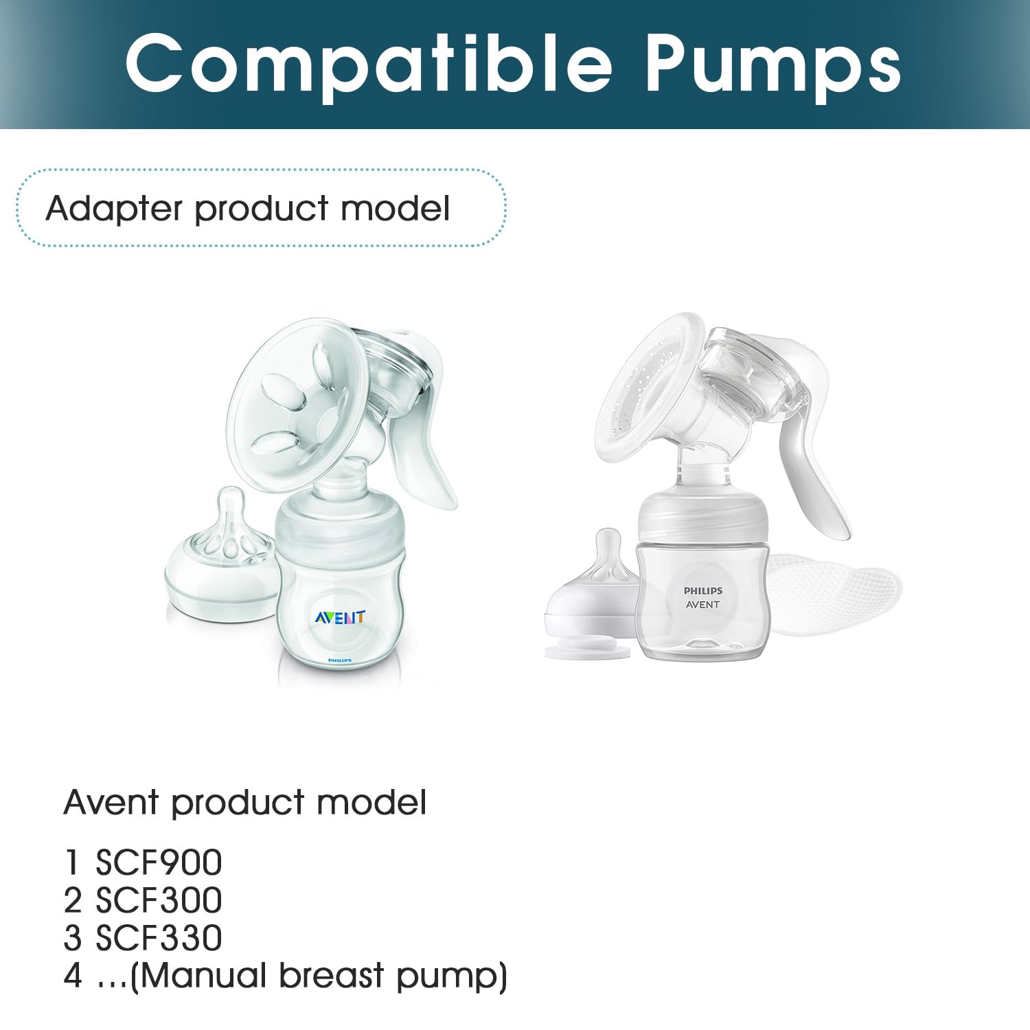 Manuelle Milchpumpen, Silikon-Membran und Entenschnabelventil, kompatibel mit Avent Milchpumpen, Ersatz für Avent-Pumpenzubehör, Verwendung mit Handbuch SCF330/SCF430