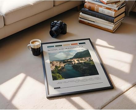 Difference Promotion Travel Art Frameless Poster, Modern Decorative Frameless Poster, Painting, Bosnia, 21 x 30