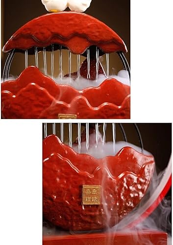 Miniatura 4 de Indoor Water Fountain Tabletop Fountains Tabletop Fountain Retro Desktop Flowing Water Atomizing Fountain Office Desk Waterfall Fountain Interior