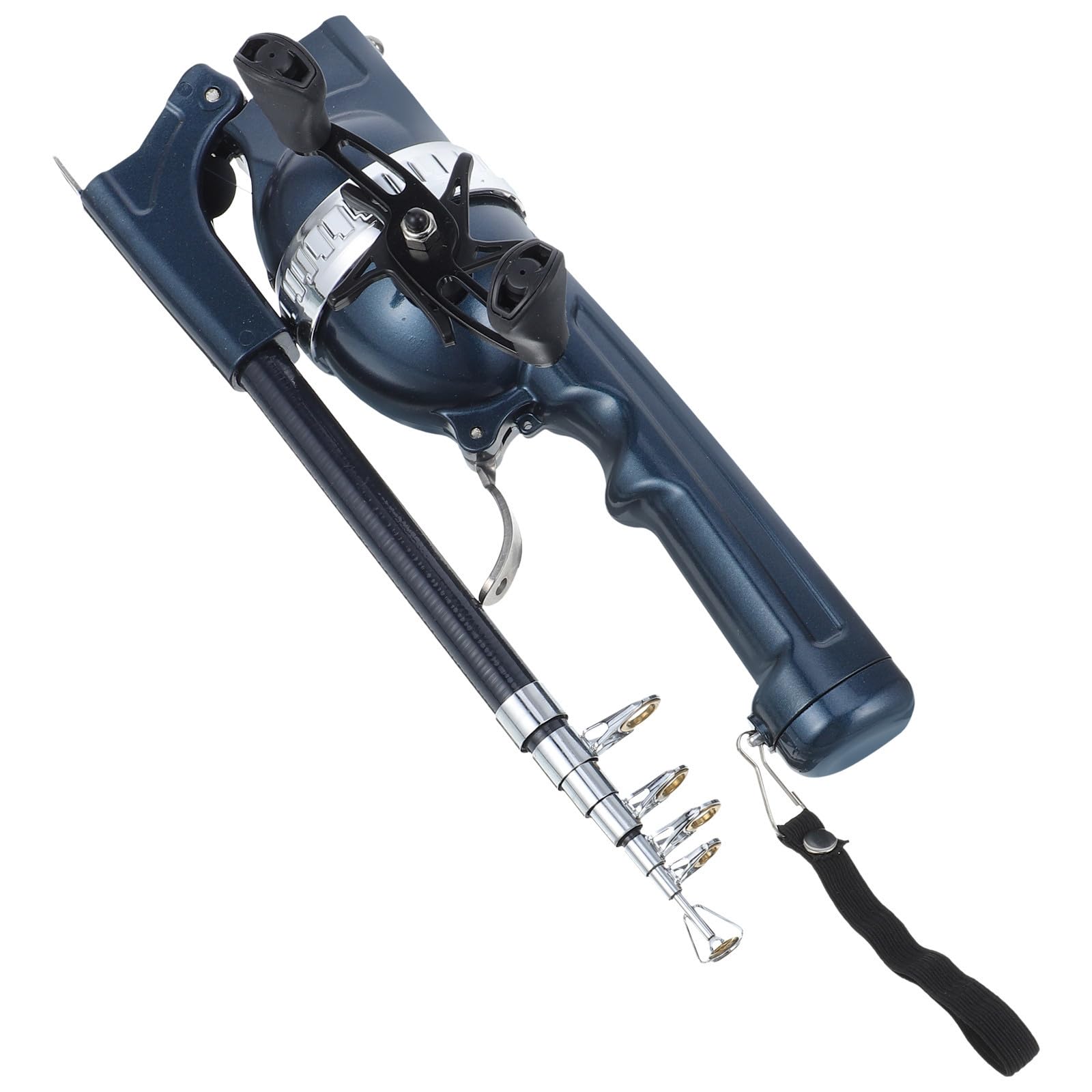 HEMOTON Canna da Pesca Pieghevole con Doppio Braccio Oscillante e Struttura Integrata Design Reattivo in Carbonio per Viaggi di Pesca in Mare e Spiaggia