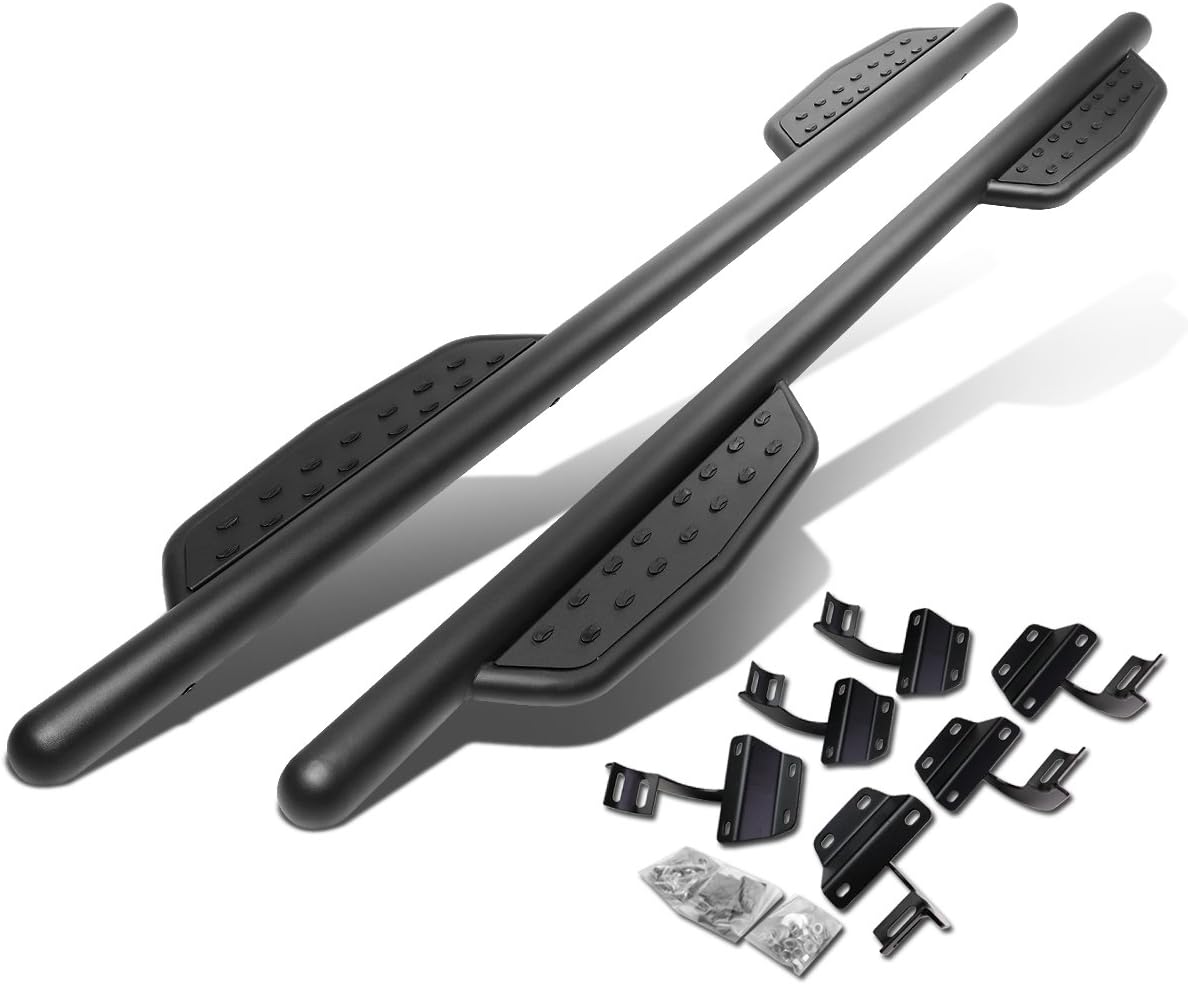 Auto Dynasty 3 Inches Side Step Nerf Bar Running Board Compatible with Ford F150 F250 F350 Super Crew Cab 15-22, Aluminum, Black Powdercoated