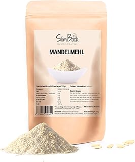 SlimBack - Mandelmehl entölt - Premium Mehl Ersatz zum Backen, 1er-Pack, 200g, Keto & glutenfrei