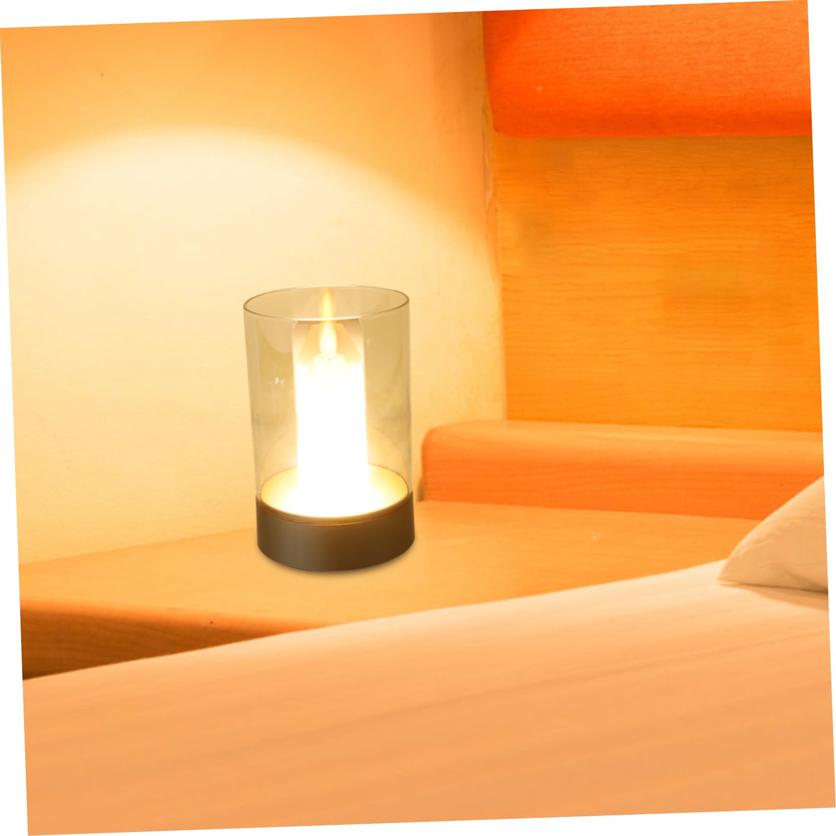 Lampada da LED Forma Candela Luce Notturna da con Effetto Decorazione da Scrivania Energetico per Regalo e Atmosfera Accogliente