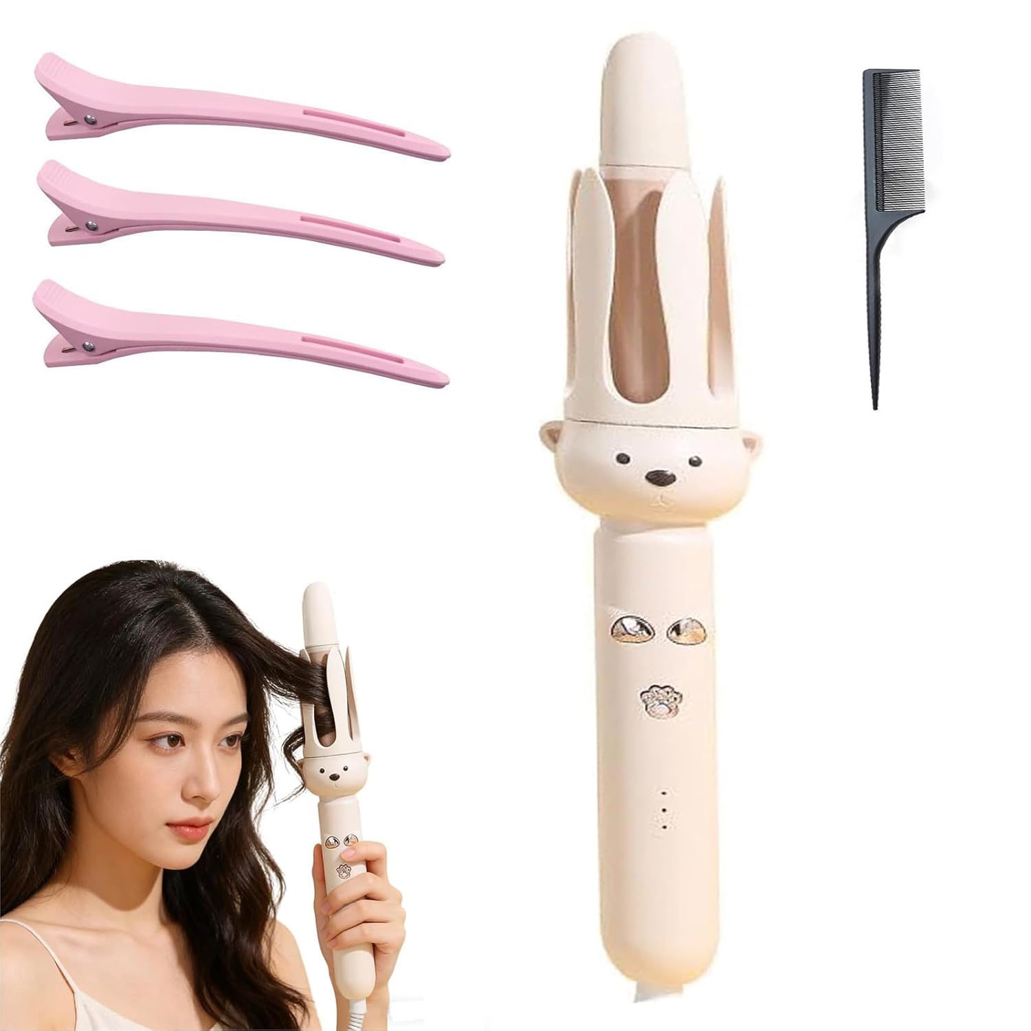 2026 New Fully Automatic Lazy Curling Stick 28mm Automatic Curling Iron with Rotary Design Fast Heating Electric Hair