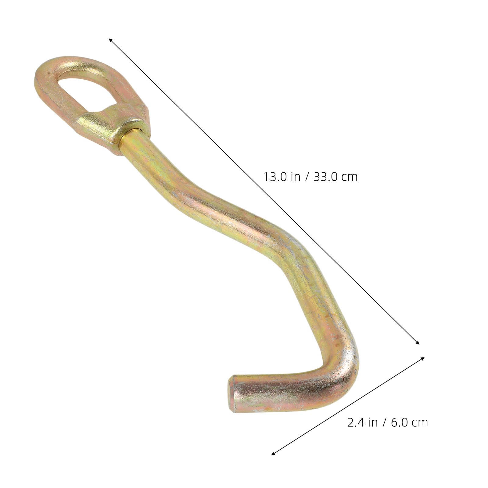 Zerodeko Crochets de Réparation de Carrosserie pour Calibrage de Tôle Tête Ronde de Serpent en Acier Or, Outil Mécanique Auto Polyvalent pour Réparation Automobile