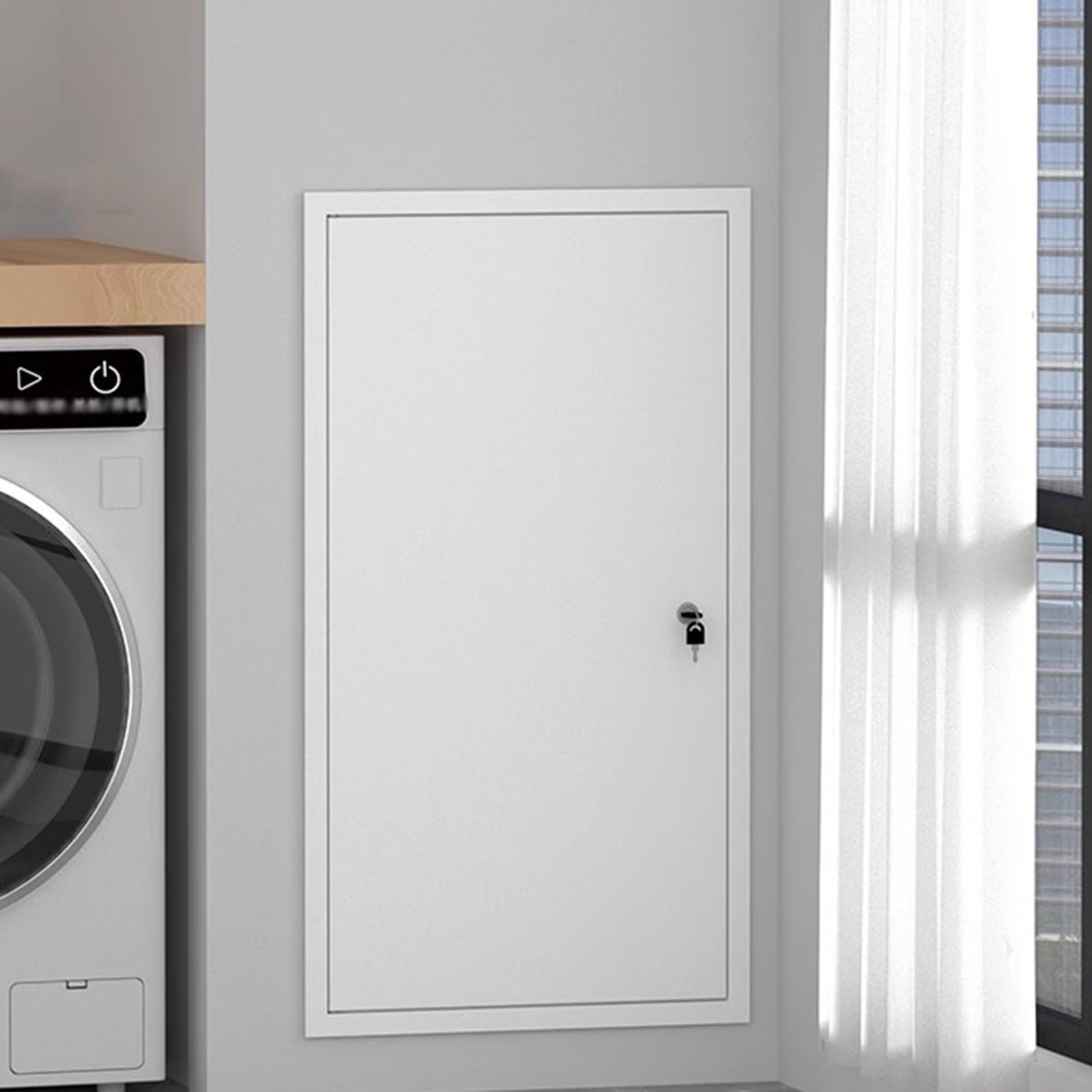 Porta di accesso insonorizzata, in metallo, impermeabile, con serratura, 50 x 60 cm, per una facile installazione su cartongesso, perfetta per sistemi di climatizzazione e ventilazione