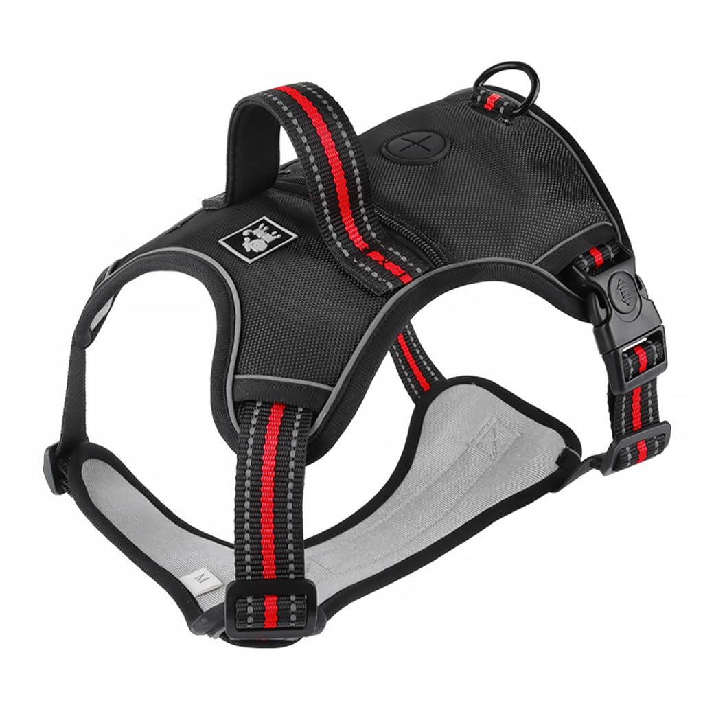 Qpets® Dog Harness, Dog Vest Harness with Utility Zipper Pouch Outdoor Oxford Cloth Dog Vest Harness with Handle & D Ring, 360° Safety Reflective Strip Adjustable Harness for Dog (14-22.5kg, L) (B0D8QB94K4) Amazon Price History, Amazon Price Tracker