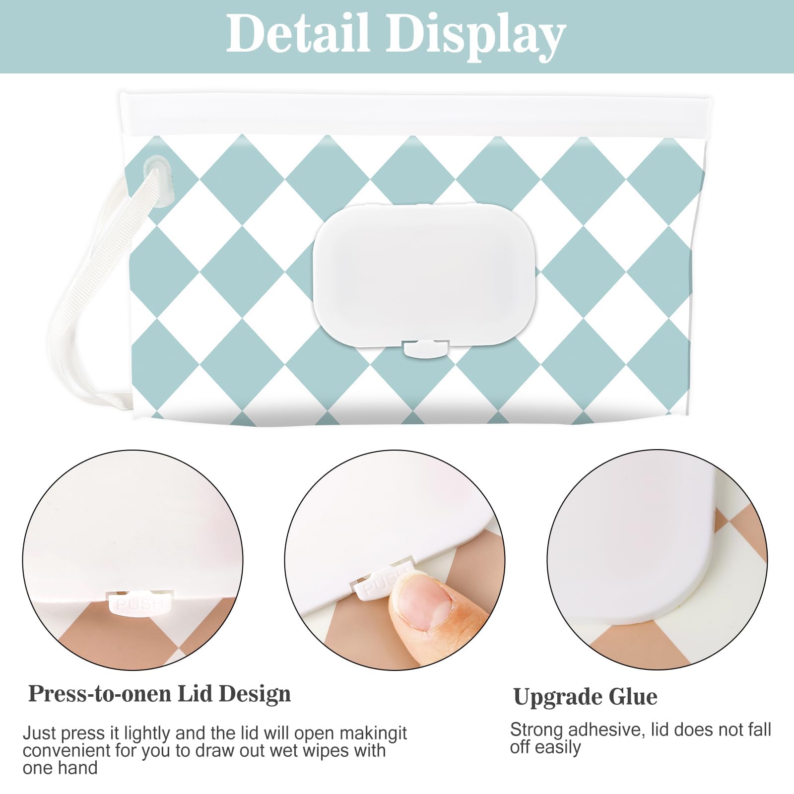 SANNIX 4 Pcs Baby Wipes Holder Dispenser, Portable Refillable Baby Wet Wipes Pouch Container Reusable Travel Case - Image 3