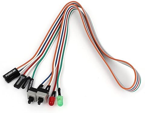 Kamenda - Carcasa para PC (LED, color rojo, verde, fuente de alimentación ATX y restablecimiento, 20 pulgadas) Informática,Componentes,Dispositivos externos,Cajas de ordenador de sobremesa