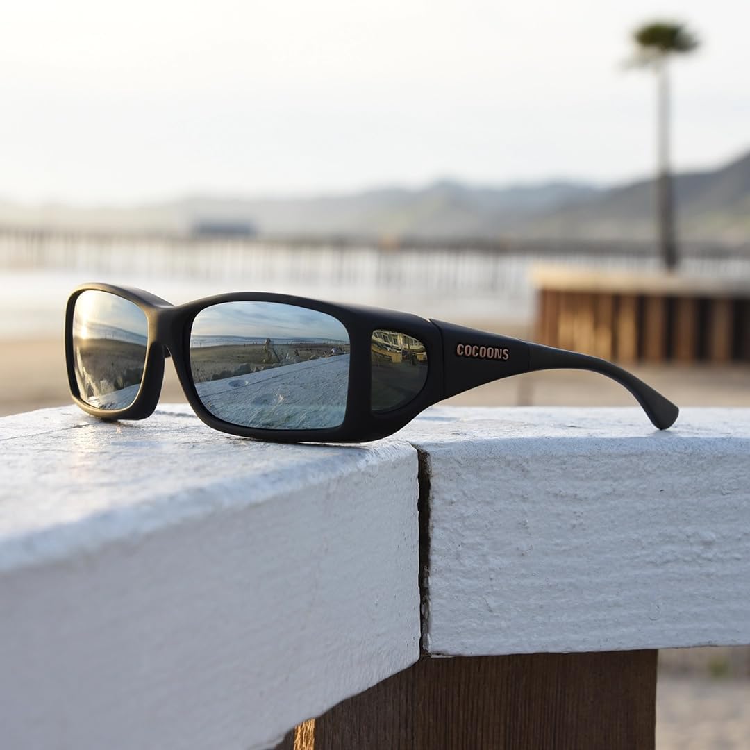 Cocoons Wide Line (ML) Black Polarized Silver Mirror