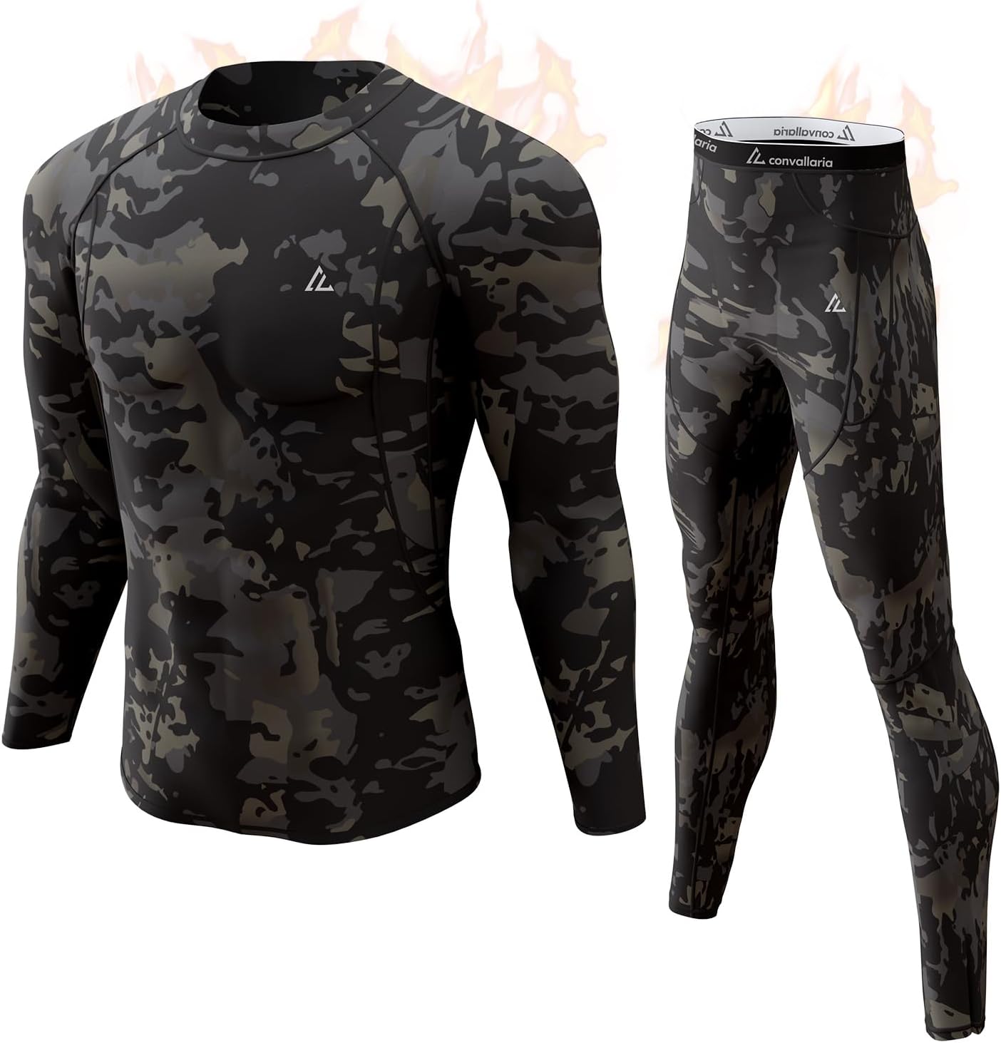 CL convallaria Thermal Underwear Long Johns Set Mens Winter Gift Hunting Gear Sport Base Layer Bottom Top