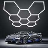LZHOME Hexagon LED Garage Light: Super Bright 40000LM Honeycomb Garage Light, 8 Hex DIY Hexagon Led Lights for Gym Basement Hair Salon