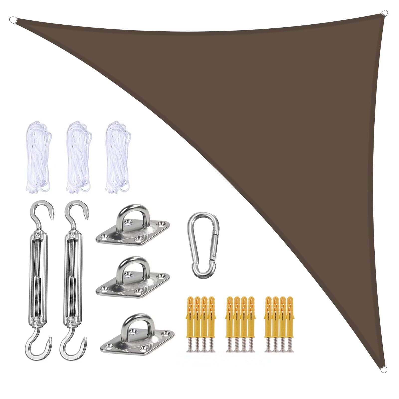 Auvent triangulaire résistant intempéries voile 3x3m