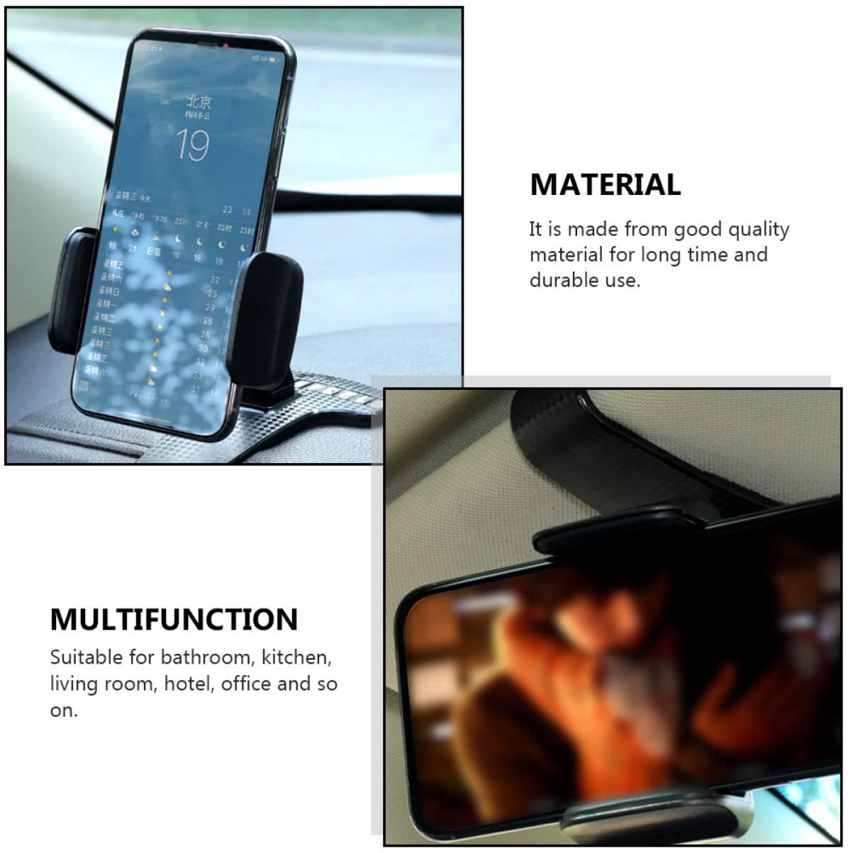 OSALADI 3pezzi Supporto Per Telefono Per Auto Braccio Per Navigazione Compatibile Con Smartphone Da Resistente Antiscivolo Facile Da Installare Sul Cruscotto