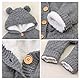 VICROAD Baby Strampler Gestrickter Overall Babykleidung Kapuze mit Süßen Ohren für Jungen Mädchen Neugeborene